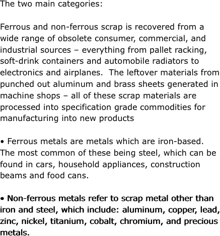 The two main categories: